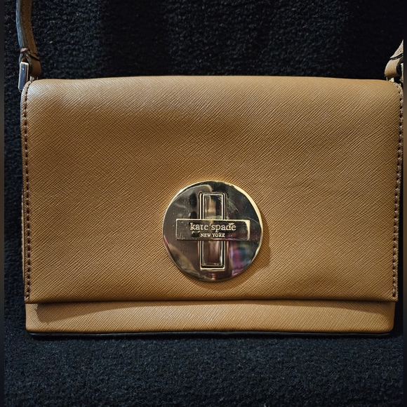 Kate Spade Sally Newberry Lane Leather Camel Brown Color Crossbody